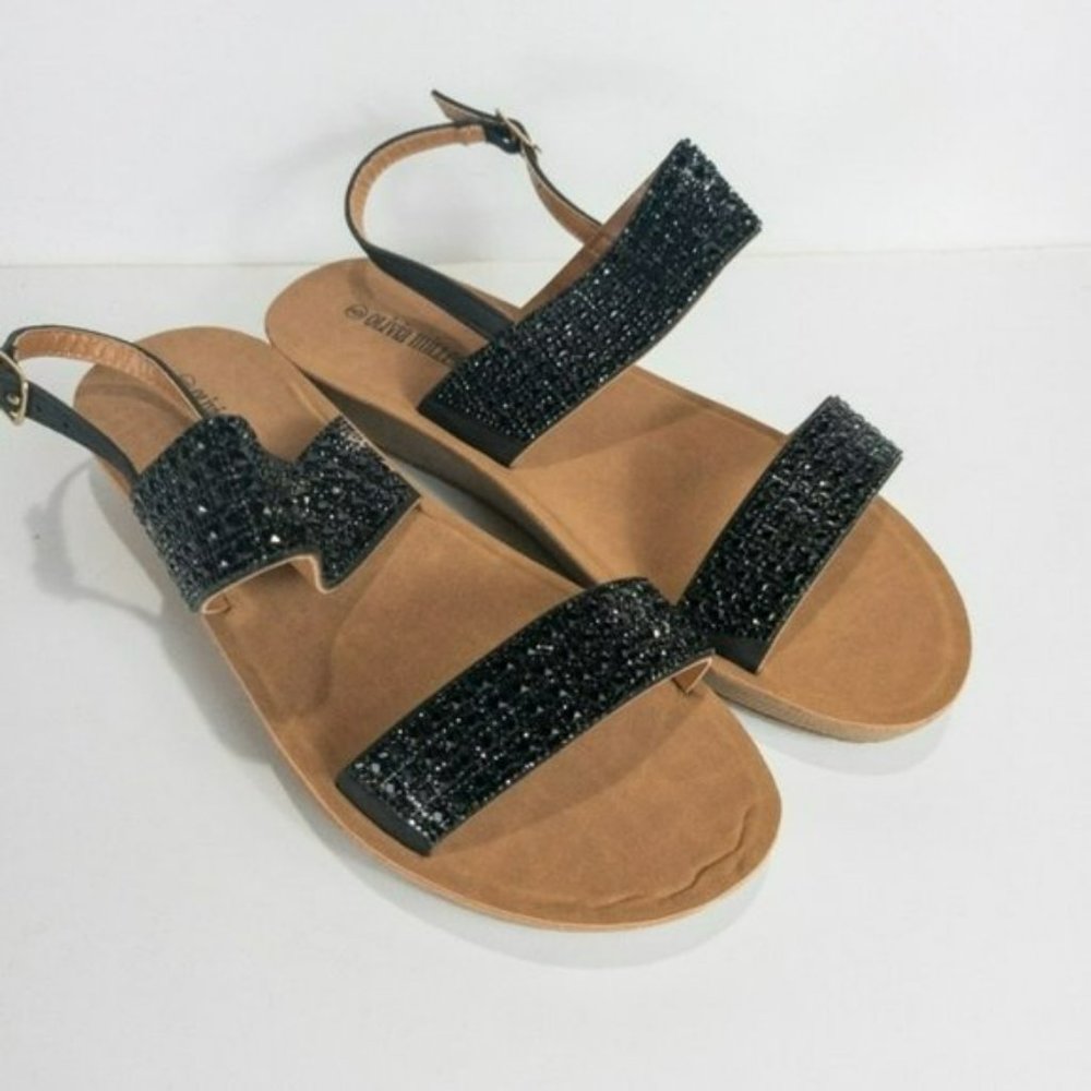 Olivia Miller Bronte Sandals Black 7 - Picture 2 of 6